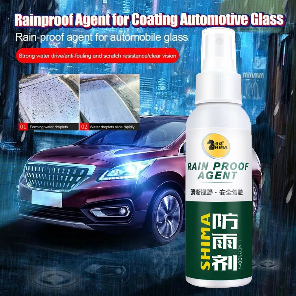 Фото 100 мл покрытие для лобового стекла автомобиля Гидрофобный след дождя масляный