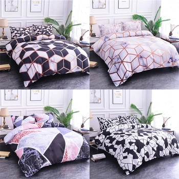 

Homesky Irregular Geometric Bedding set Marble Pattern Comforter Bedding Sets King Size Bedding set Duvet Cover bedspread
