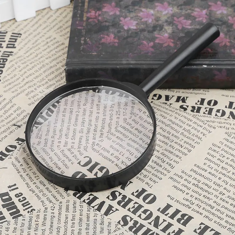 90mm Handheld Magnifier 5X Reading Map Newspaper Magnifying Glass Jewelry Loupe | Инструменты
