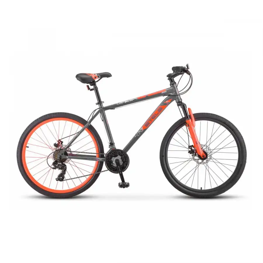 Велосипед Stels Navigator 500 MD F020 серо-красный 21 сорость колёса 26&quot LU096003 | Спорт и