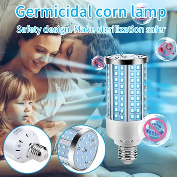 

UVC Germicidal Lamp AC 85V-265V 146LED UV Light Bulb E27 30W LED Disinfection Light Sanitizer Bulb With Remote Control 110V/220V