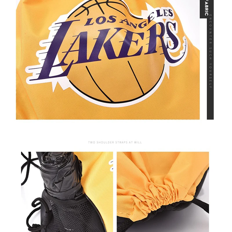 Drawstring Backpack Sports Gym Bag for Women Men Children Large Size Sackpack With Water Bottle Mesh Pockets For Men Women Boys