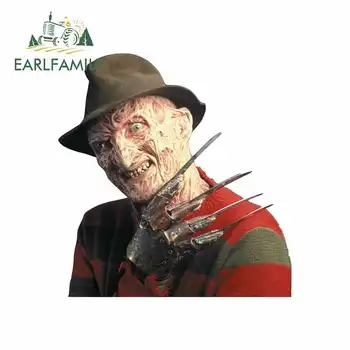 

EARLFAMILY 13cm x 12.4cm For Freddy Krueger Vinyl Car Sticker Personality Creative Stickers Anime Waterproof Car Accessories