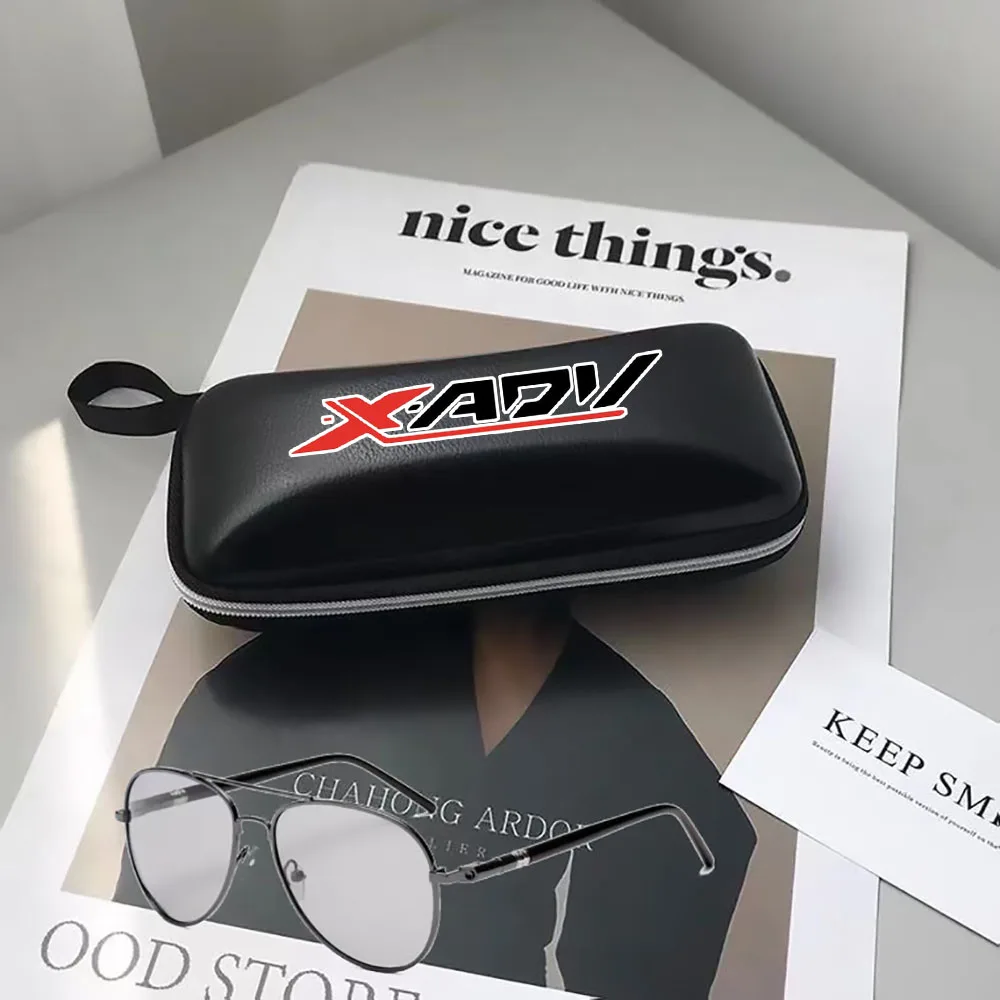 Чехол для очков с черным кожаным принтом Honda XADV 75 чехол солнцезащитных X ADV X-ADV 750 2017