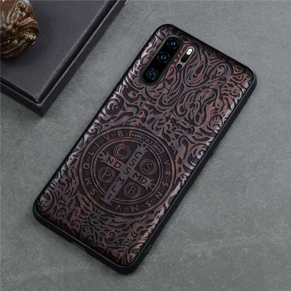 Деревянный чехол P30 для huawei P30 Pro, тонкий чехол из дерева mate 20 Pro, задняя крышка из ТПУ, бампер P30, чехол для huawei P30Pro mate 20 Pro Funda - Цвет: Color 6