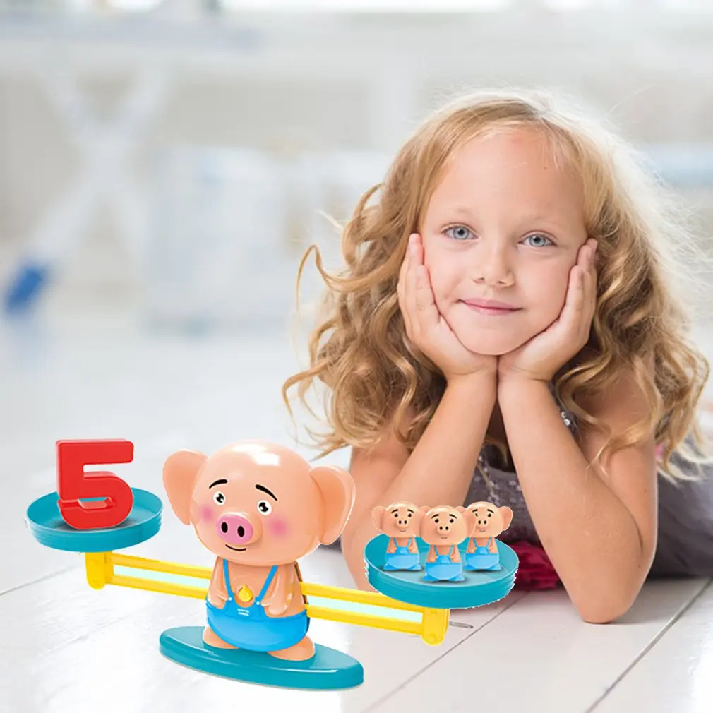 Детские матча Intellige игра настольные игрушки обезьяна цифровой Баланс весы