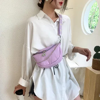 

Fashion Small Daisies Chain Chest Bag for Women Small Sling Bag 2020 New PU Leather Crossbody Bags Sweet Lady Fanny Pack Wallet