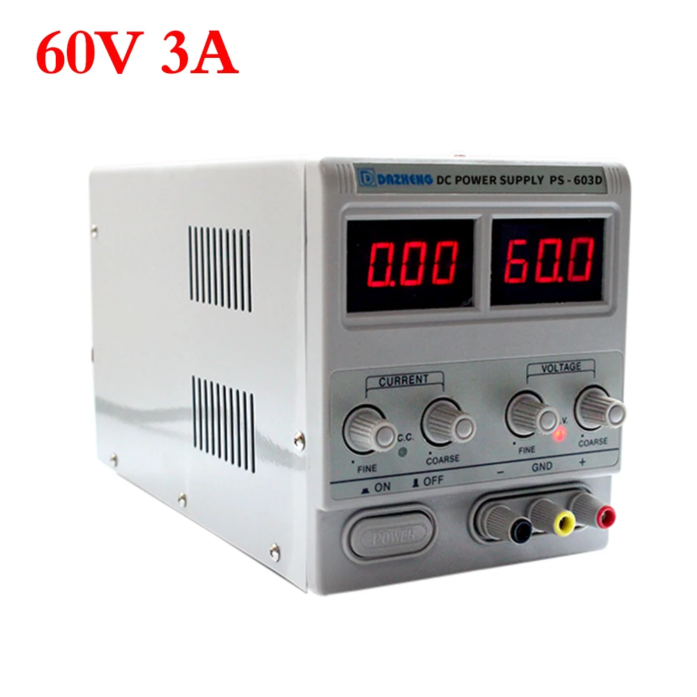 

6KG Professional Lab Linear Power Supply Laboratory 60V 3A Adjustable Digital Voltage Regulators For Phone PC Repair DC Power