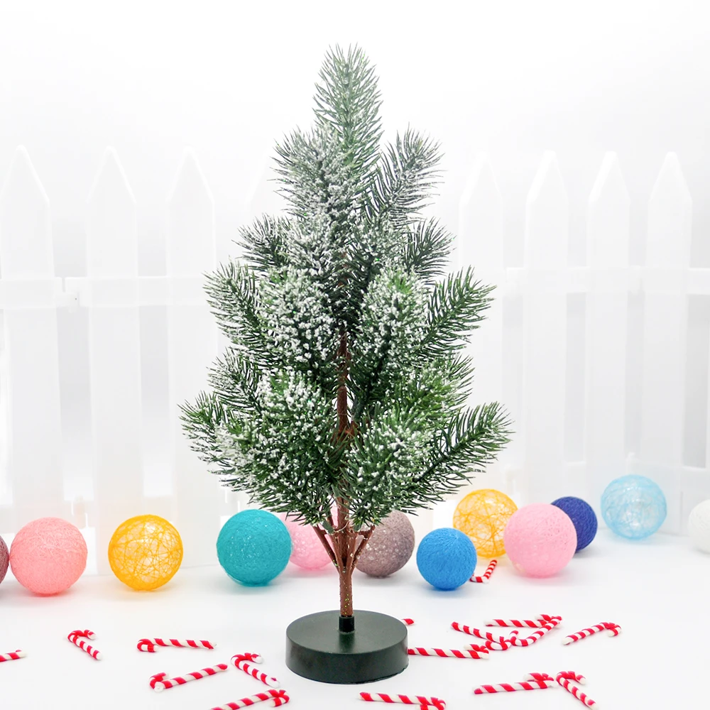 30cm Shiny Mini Artificial Christmas Tree Desktop Immortal Decoration New Year Family Decoration