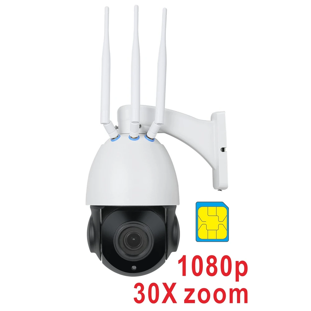 Сетевая IP камера с 30 кратным оптическим зумом PTZ 4G SIM 1080p|Камеры видеонаблюдения| |