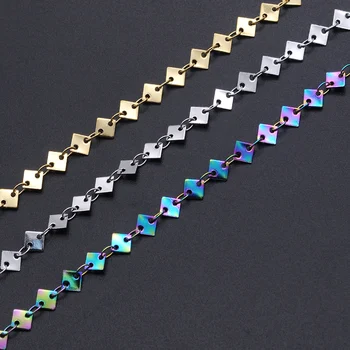 

1 Meter Stainless Steel 5.5mm Width Square Soldered Handmade Chains Wholesale Drop Shipping