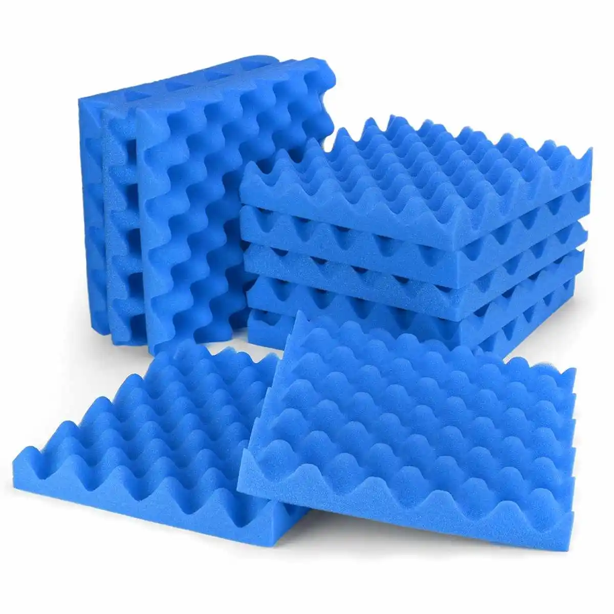 

10pcs Soundproofing Foam Sponge Acoustic Sound Treatment Studio Room KTV Absorption Wedge Tiles Polyurethane Foam 250x250x40mm