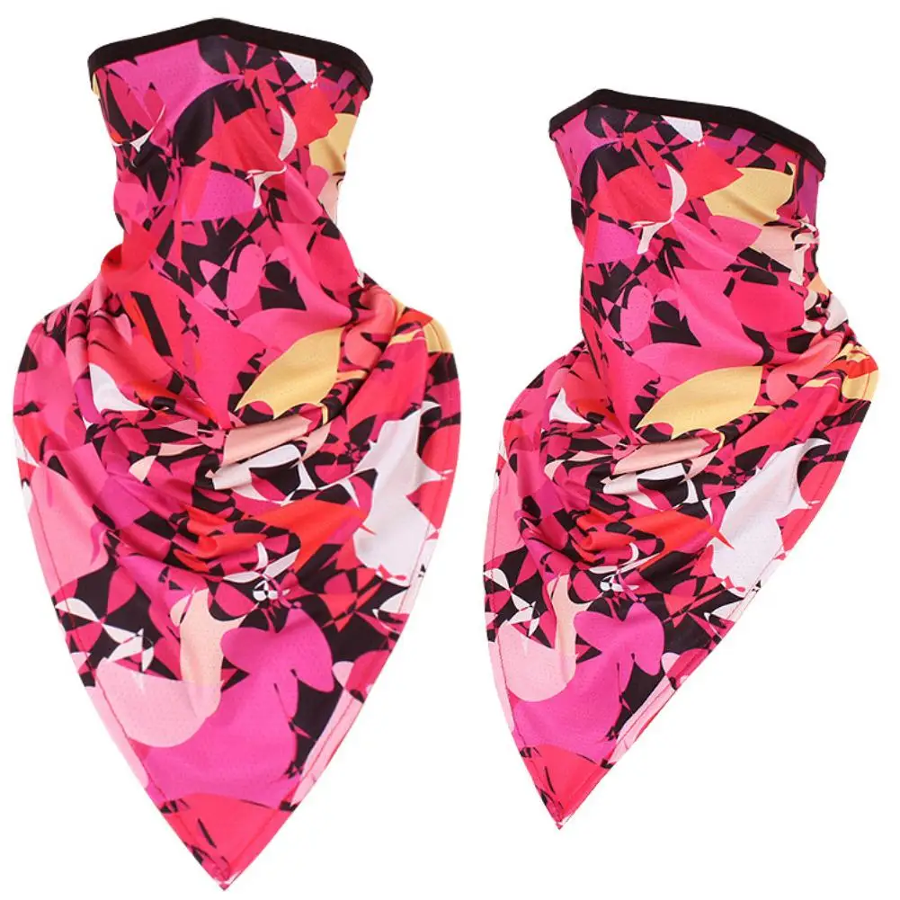 Flame Paisley Print Anti Sun Dustproof Breathable Bandana Neck Gaiter Face Cover Soft Neck Scarves