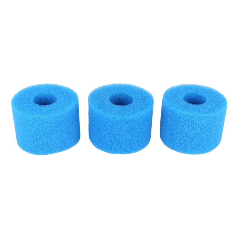 3 Pezzi Per Cartuccia Filtrante Intex Pure Spa Riutilizzabile/Lavabile In Schiuma Tipo S1