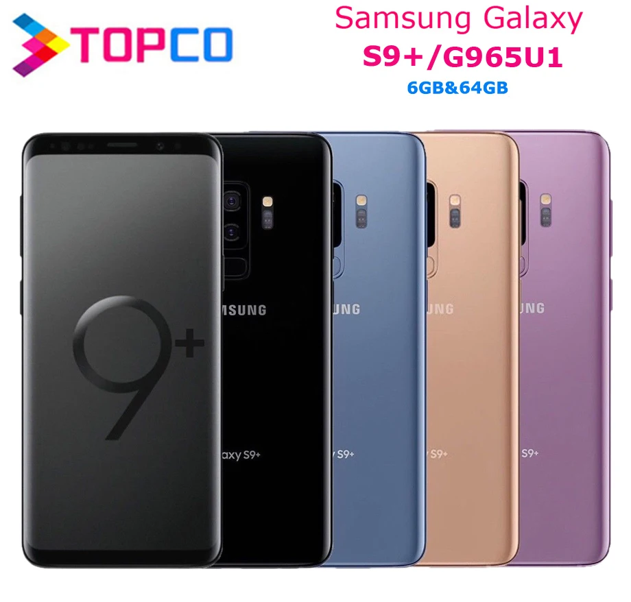 Разблокированный Samsung Galaxy S9 + Plus G965U G965U1 4G Android искусственная кожа Восьмиядерный