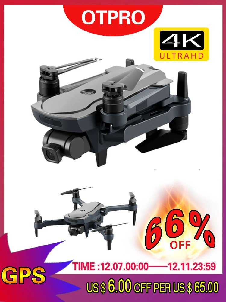 Дрон OTPRO 4K с GPS Wi Fi fpv Quadcopter бесщеточный мотор серводвигатель интеллектуальная