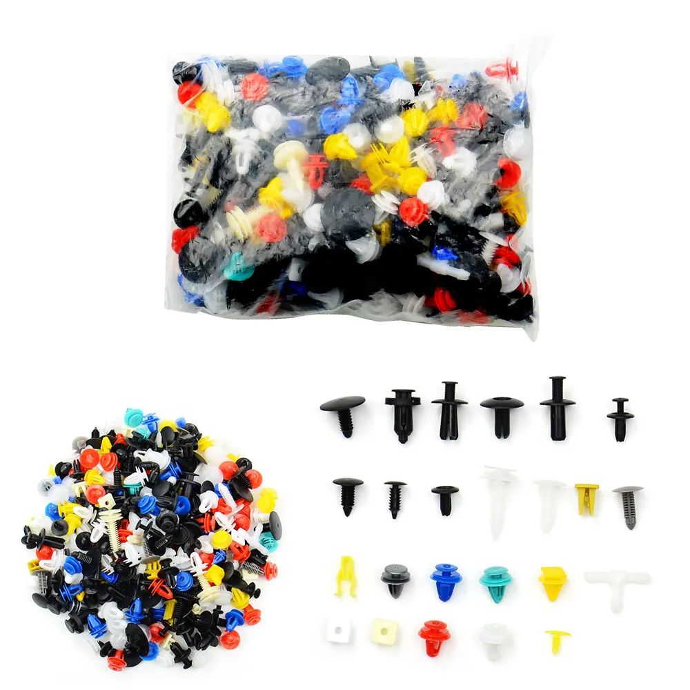 50pcs/100pcs 유니버설 혼합 자동 패스너 자동차 범퍼 클립 리테이너 자동차 패스너 리벳 도어 패널 라이너 모든 자동차 도매