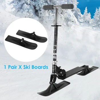 

1 Pair 2 in 1 Children Skating Snow Scooter Sled Winter Cycling Skiing Board Wheel Replacement Parts Sports Outdoor Equipment
