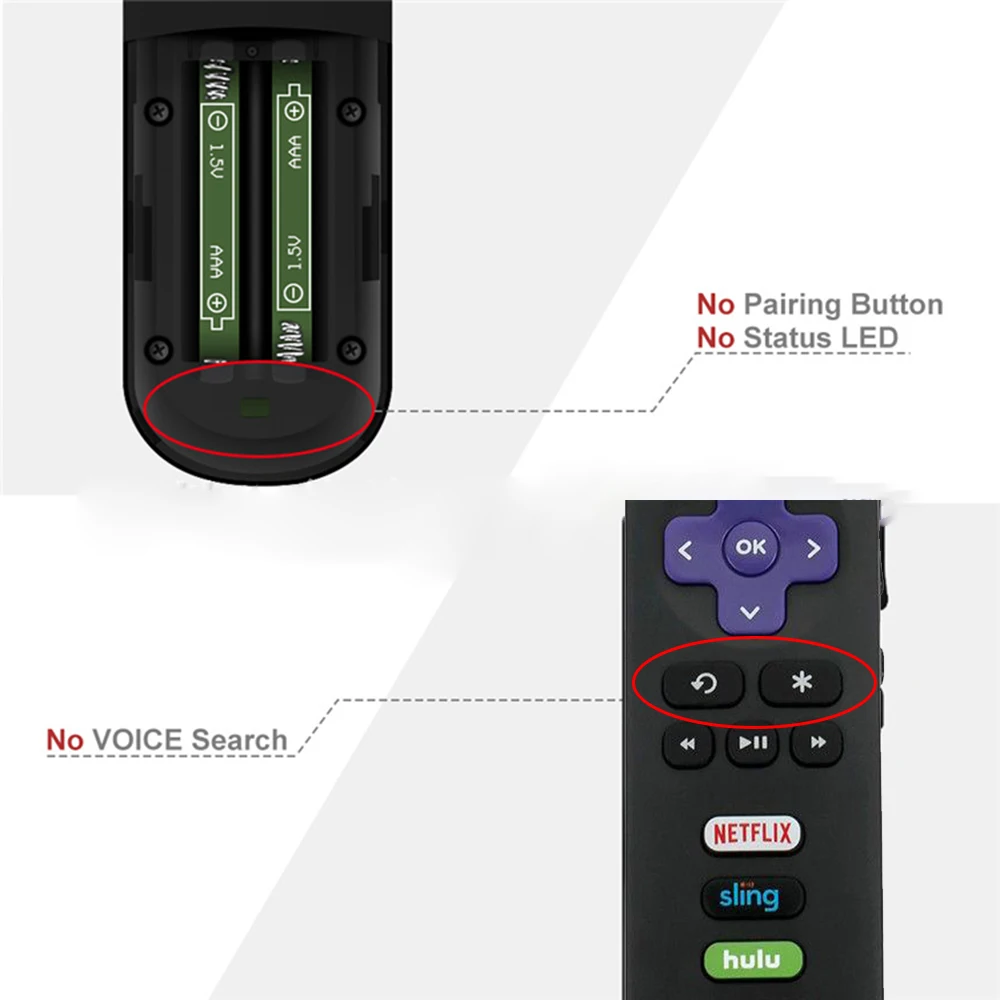 Универсальный пульт дистанционного управления телевизором для TCL 433mhz Новая замена Пульт дистанционного управления для Roku tv Боковая кнопка удобный
