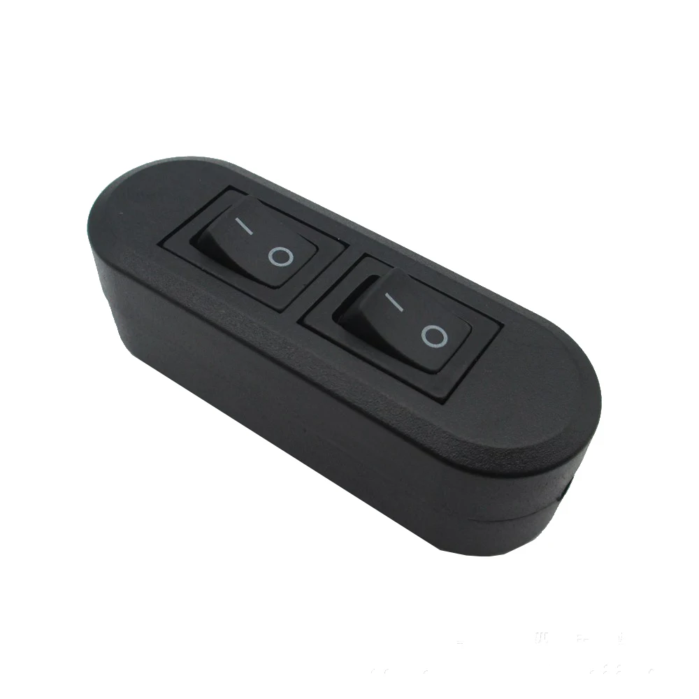 

1pc Double Button Rocker Switch Dual Controll Switch Table Lamp Line Switch 2 PINS 10A wall switch thermal switch 100c