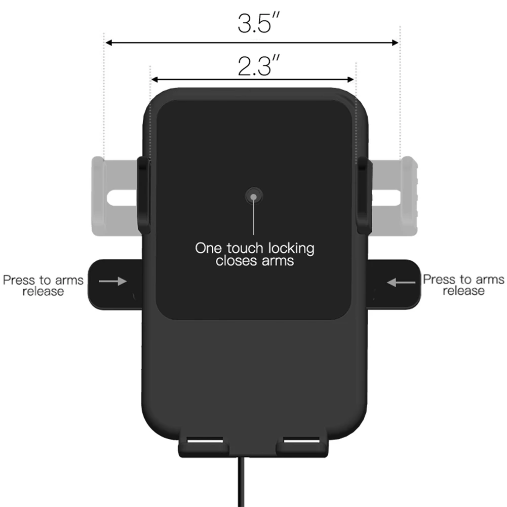 Двойное USB беспроводное зарядное устройство автомобильное крепление для samsung Galaxy Note 10 S10 iPhone 11 Pro Max автомобильный держатель прикуривателя Быстрая зарядка