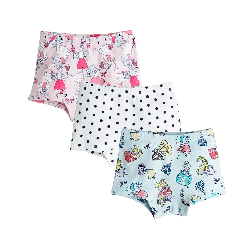 5 random color 3pcs Детские хлопковые трусы; новое модное дышащее и удобное нижнее белье для девочек; милые трусы с рисунками для девочек; одежда для детей - Цвет: 5 random color 3pcs