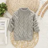 IENENS Boys Girls Winter Clothes Clothing Sweater Child Warm Tops Solid Color O-neck Pullovers 1-8 Years Kids Kintted Sweaters ► Photo 3/6