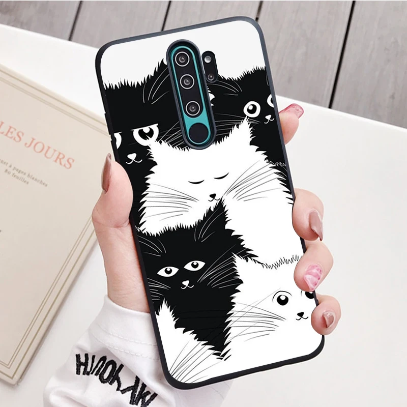 Kim Haskins Cat black Silicone Phone Case For Redmi note 9 8 7 Pro S 8T 7A Cover