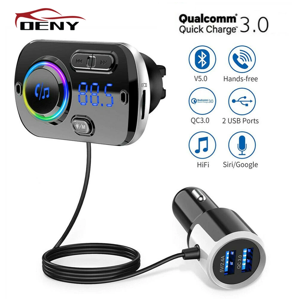 geur Idool binnen Fm Transmitter Car Fm Modulator 5.0 Bluetooth-compatible Transmitter For  Auto Qc 3.0 Car Radio Mp3 Player Fm Audio Power Adapter - Fm Transmitters -  AliExpress