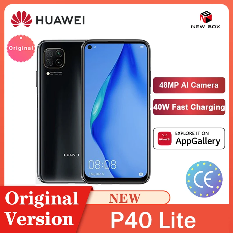 Huawei P40 Lite 6 ГБ 128 глобальная версия смартфона 48MP AI камеры 4 &quotFHD экран Kirin 810 Octa Core 40