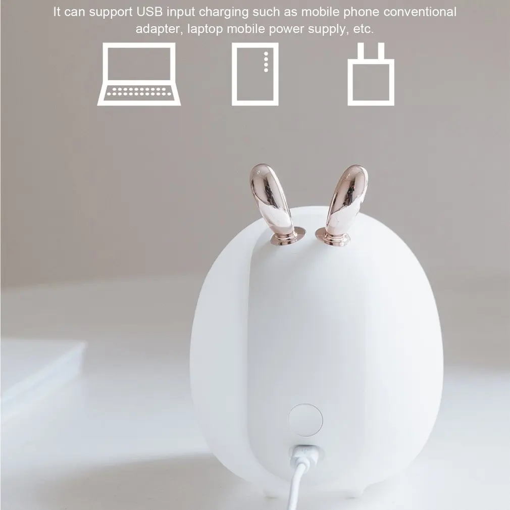 Cute Cartoon Shape LED Rechargeable Silicone Night Light Tap Control Lamp For Children Bedroom Living Room Decoration