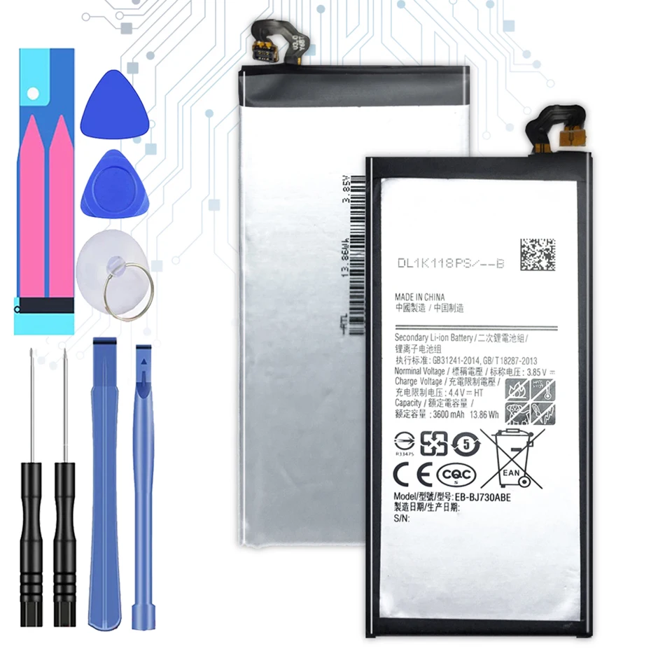 Сменный аккумулятор для Samsung Galaxy J7 Pro / 2017 SM J730 J730FM 3600 мАч + номер