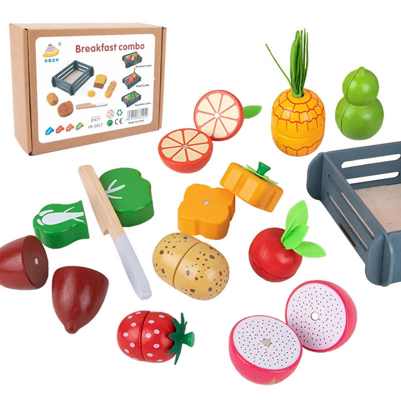 Fruits et légumes Jouets Bois de magnetique, Cuisine Enfant Simulat
