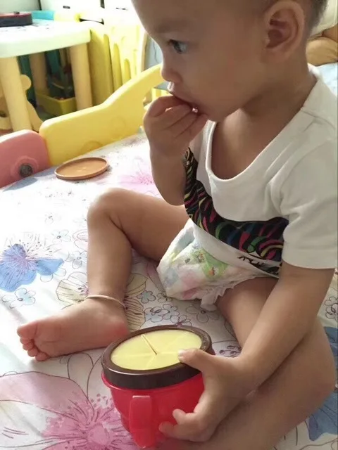 Хлебная закуска миска для младенцев пищевая добавка чашка Двойная анти-разлива герметичная чашка для закусок портативная миска для кормления с крышкой