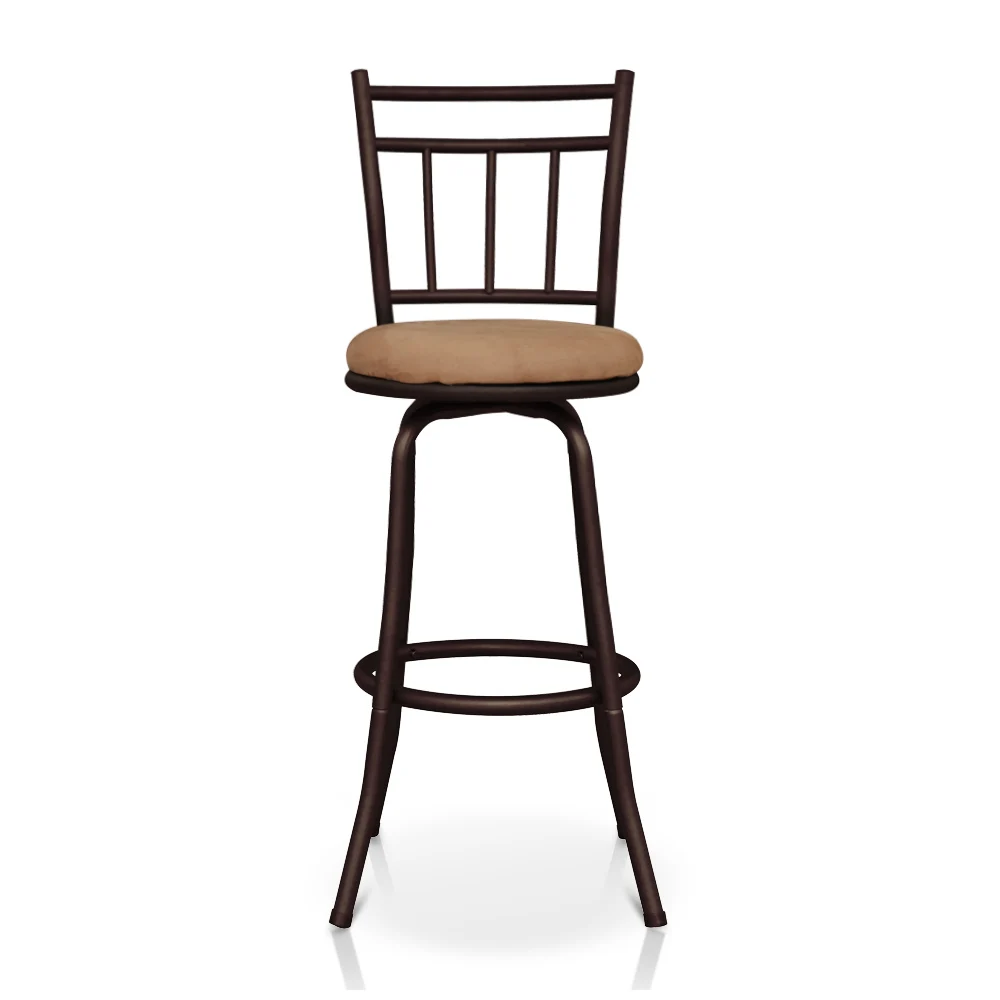 Modern Barstool Antique Swivel Barstool with Backrest Metal Frame