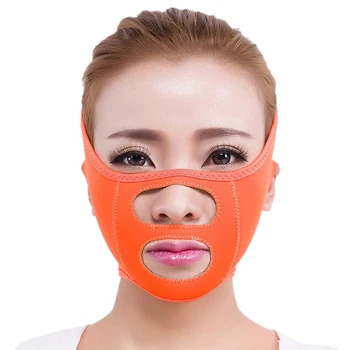 

New arrival Powerful face-lift tool 3D face-lift device Thin face bandages Face Sleep face mask lifting double chin L(orange)