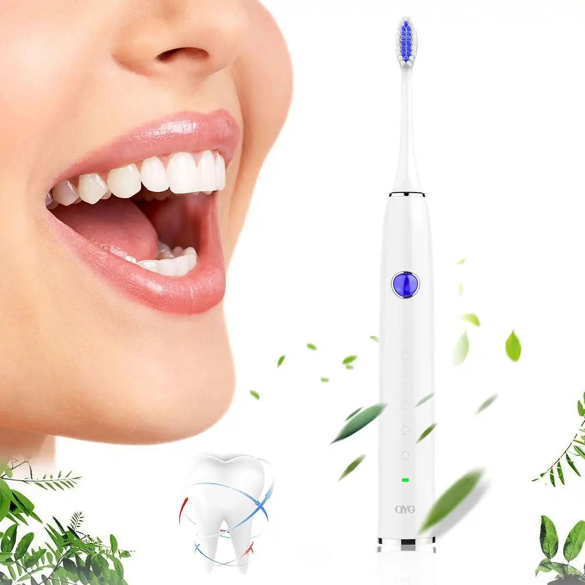 

Electric Toothbrush Rechargeable Waterproof Rechargeable Ultrasonic Electric Toothbrush Auto-vibration Brush Head