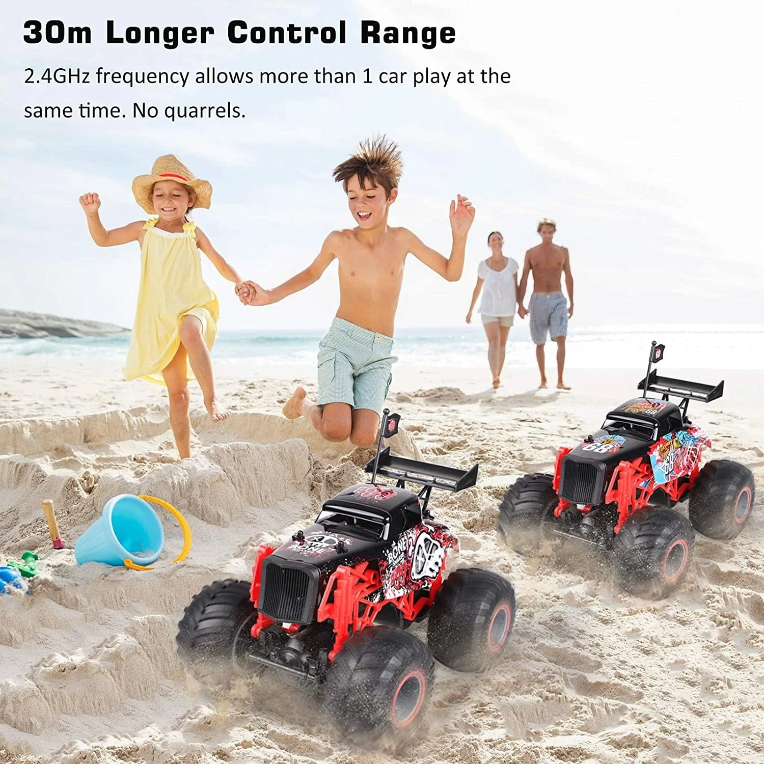 

50+ Min Play Time High Speed Racing Car 2.4 GHz Remote Control Off Road Electric RC Trucks RTR for Kids and Adults