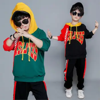 

2 Pieces Suit Boys Girls Clothes Children Autumn Clothing set hip hop style Outfits Hoodies Harem pants For 6 8 10 12 14 Years