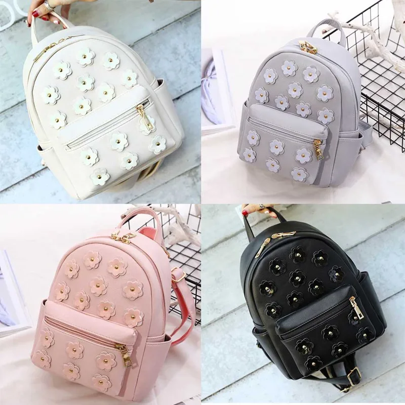 #*Cheap Printing Backpack Small Backpack For Teenagers Girls Women Flower Mini Bag School Bags Mochila Escolar Female Korean