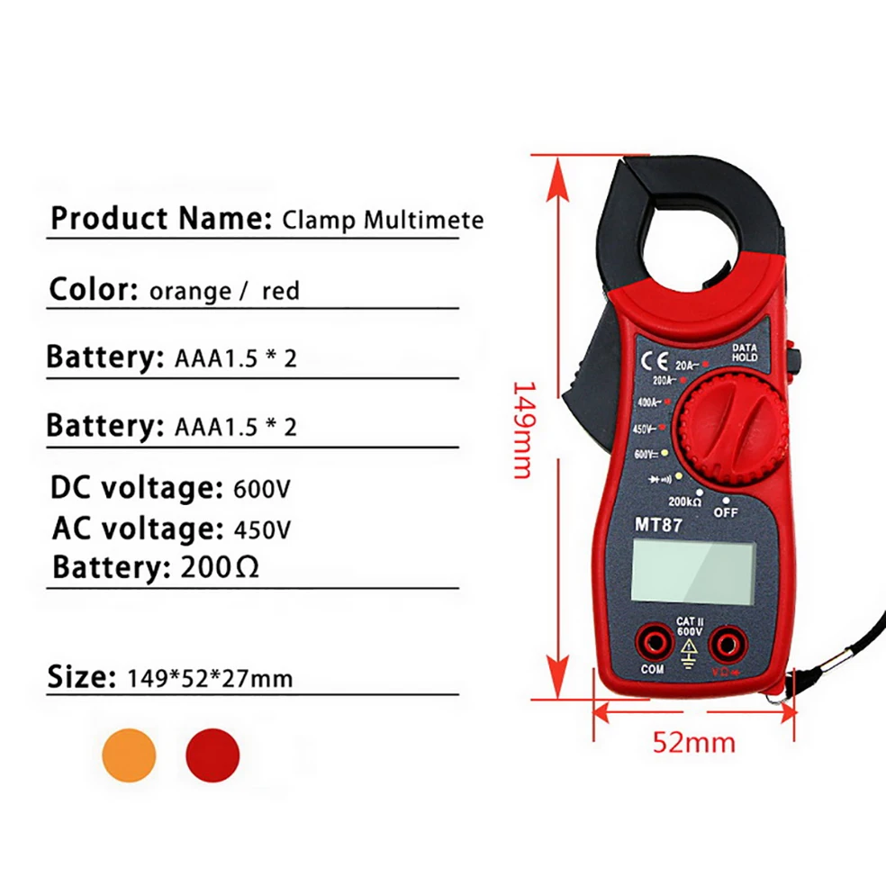 INGBONT 20A 1000V Multimeter Probe Test Needle Pin Digital Multi Meter Lead Wire Pen Cable Kit Multi Meter Voltmeter Tester Kit