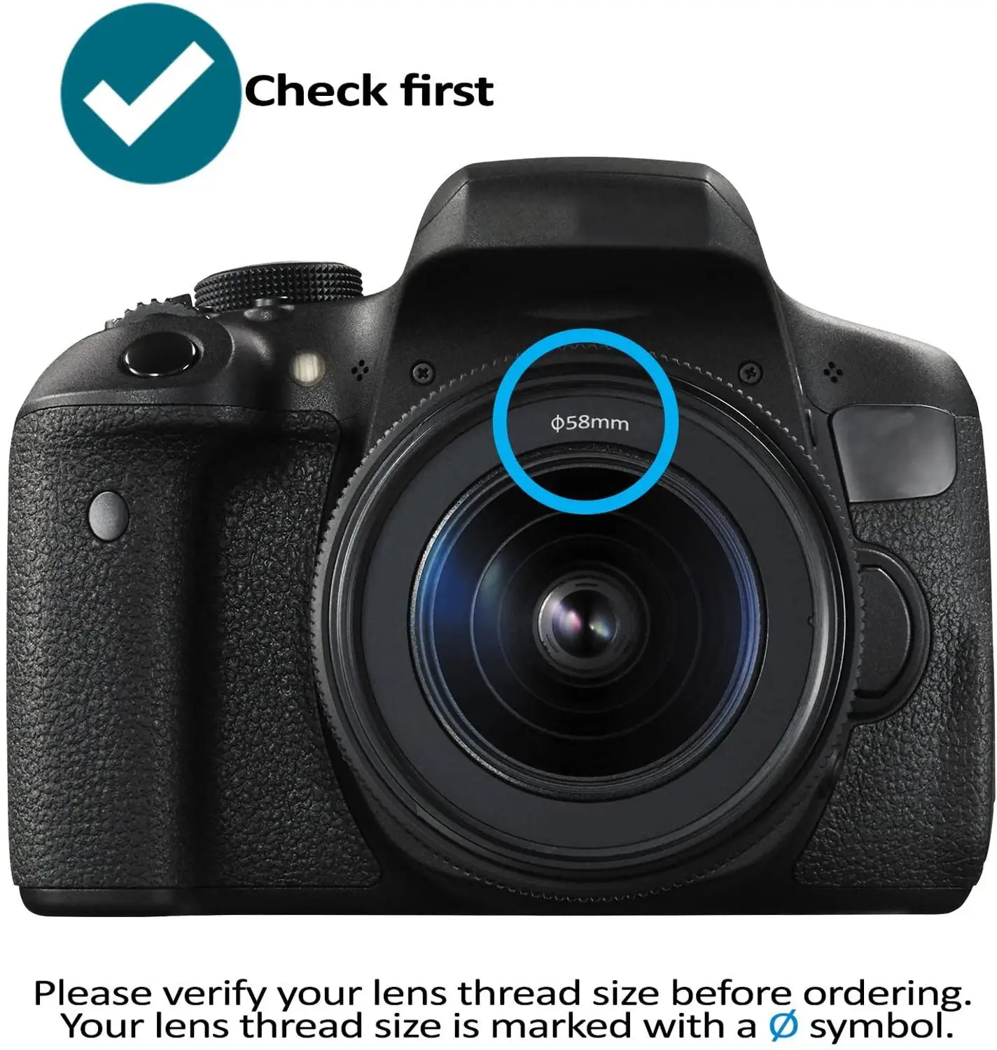 Dragonne attachée à un bouchon d'objectif 52mm, protection anti-poussière universelle pour objectif photo