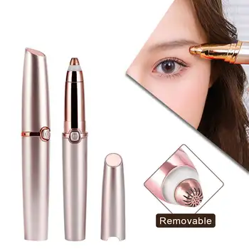 

Mini Waterproof Eyebrow Trimmer Lipstick Brows Pen Armpit Hair Remover Shaver Instant Painless LED Light Razor Epilator Kits