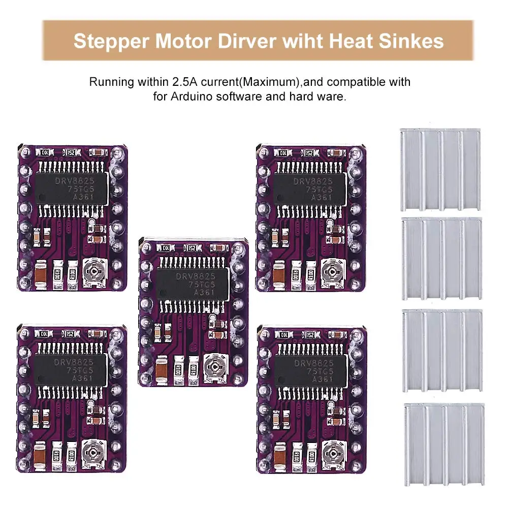 Arduino Nano CNC Shield DRV8825 Kit w/ 3x Optical Sensor + 3x 2M Stepper  Cables