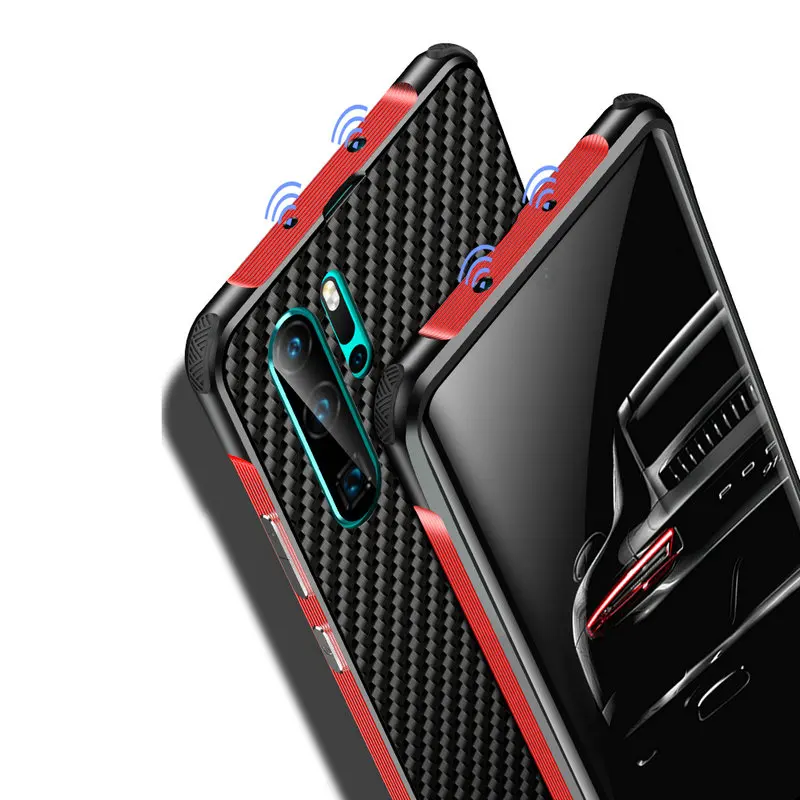 Чехол из углеродного волокна для huawei P30 Pro P30 Lite PC Алюминиевый металлический бампер huawei P20 Pro P20 Lite противоударный металлический чехол Coque