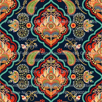 

Retro ethnic flower rayon Cotton Fabric Patchwork baby Quilting bedding Sewing Clothing Doll Needlework DIY Material cloth
