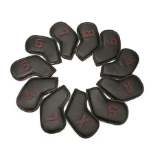 11pcs Set Golf Iron Cover Cue Cap Cover Golf Club Protective Cover Oil Edge Process Golf Club Accessories