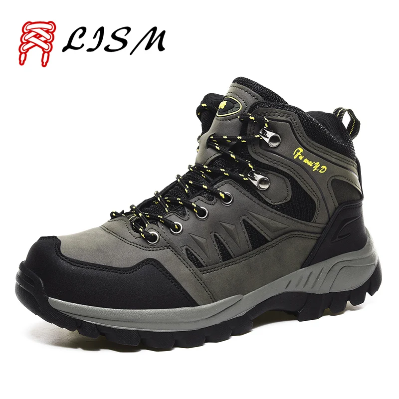 Cena High top Outdoor Men buty górskie wodoodporne 2019 jesienne i zimowe buty trekkingowe męskie na co dzień ciepłe męskie buty do wędrówek górskich wspinaczka