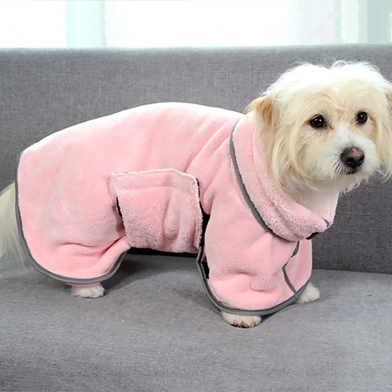 Absorbent Bathrobe For Dog - Many Cute Pastel Colors