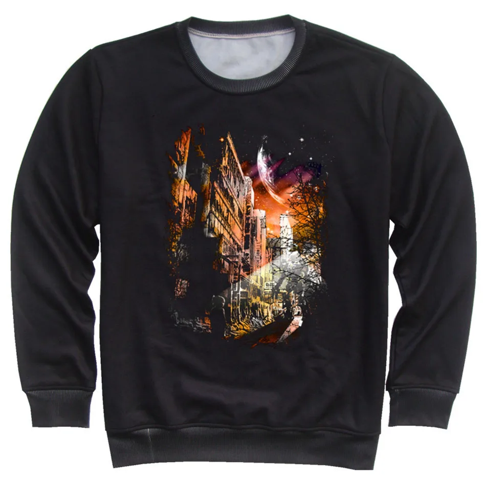 4-13 Years Old Children Black 3D Hoodies Galaxy UFO Cat Tiger Bear Animal Print Boys Girls Sweatshirts Spring Kids Pullover - Цвет: as picture show-212